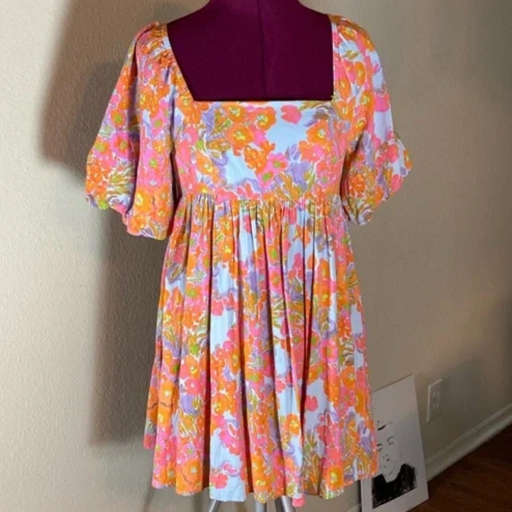 Floral Puff Sleeve Dress